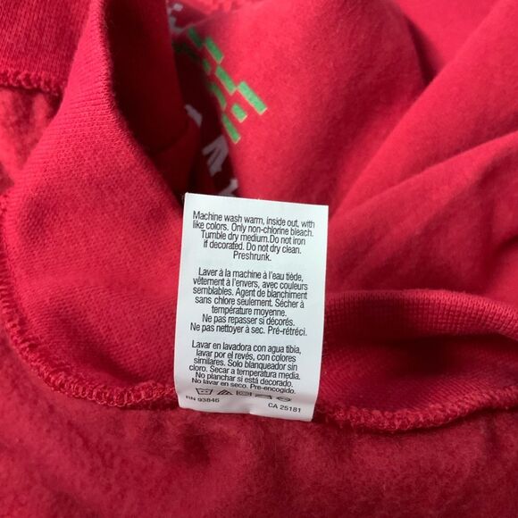 Anvil Men’s Red Christmas Llama Crewneck Sweater Size XLarge - Picture 12 of 14